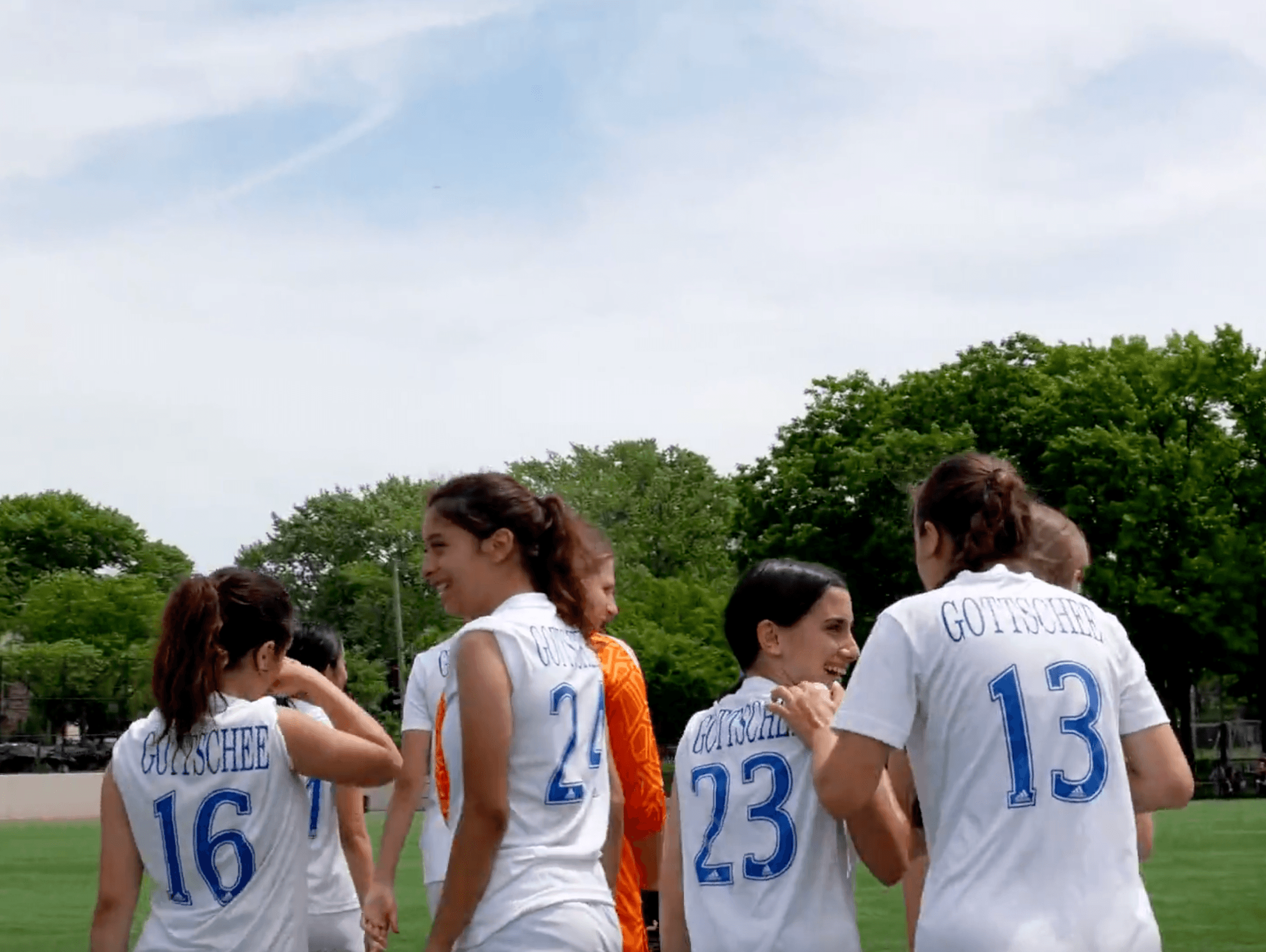 Girls Team huddles after a great team practice